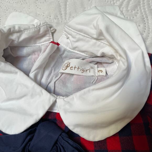 Pettigirl Plaid Holiday Dress with Headband Bow Size 3 - Picture 7 of 8